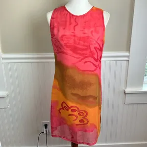 More by Lata Abstract Floral Print Sleeveless Shift Dress Size M thumbnail 3