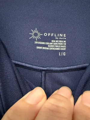 OFFLINE by AERIE Navy Blue Real Me Hi-Rise 7/8 Leggings thumbnail 6