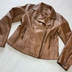 Max Studio Faux Leather Moto Jacket thumbnail 1