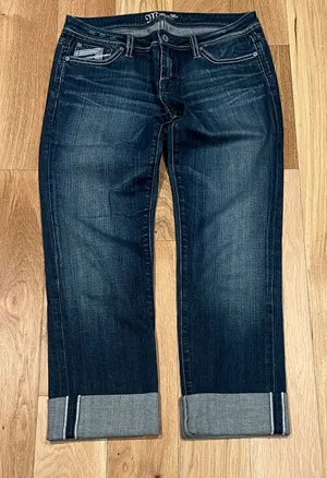 Miss Me Dark Blue cuffed Jeans‎ with Embellished Pockets est 31 thumbnail 1