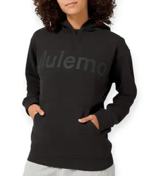 Lululemon | 10 | All Yours Hoodie *Graphic Black on Black Logo Sweatshirt W3DLTS thumbnail 1