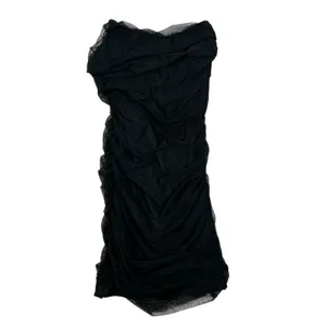 Superdown Sonya Bustier Ruched Mesh Strapless Bodycon Mini Dress Black Size S thumbnail 4