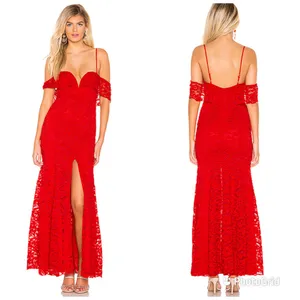 Revolve Majorelle Angelique Red Lace Gown XS New With Tags thumbnail 2
