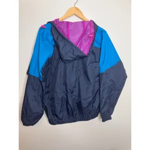 Columbia Windbreaker Womens L Blue Excellent Vintage 90s Colorblock Half Zip thumbnail 4