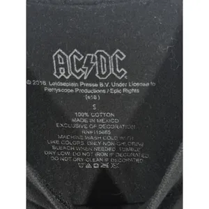 AC/DC Fly on the Wall Tour 1985 Graphic T-Shirt Black Small 100% Cotton Band Tee thumbnail 6