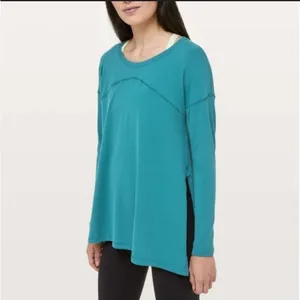 Lululemon Hit Unwind Long Sleeve Shirt in Tomic Teal 4 thumbnail 2