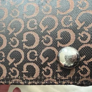 GUESS Monogram Large Tote Bag Brown & Pink Stripe Logo Purse thumbnail 4