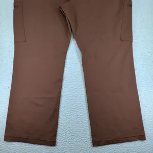 Duluth Trading Co Noga Namastash Bootcut Pants Brown Cargo Womens XXL Reg 52836 thumbnail 9