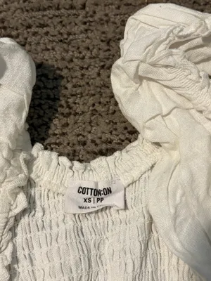 Cotton On White Linen Mini Dress thumbnail 2