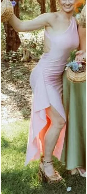 Pink Backless Stretch Dress thumbnail 1