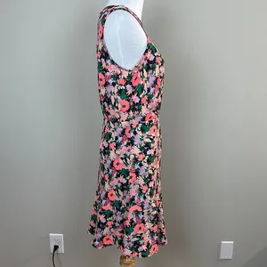 J Crew Mercantile Dress 2 Draped‎ Waist Floral Multicolor A-Line Sleeveless thumbnail 3