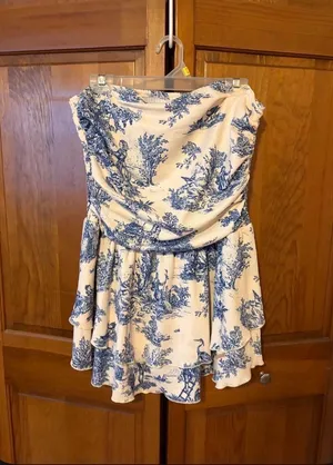 Cider Blue toile Dress Mini thumbnail 2