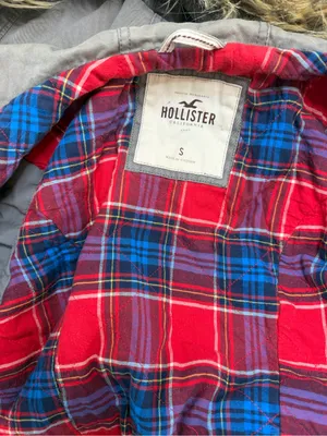Y2K Hollister Bella Swan Olive Green Fur Trim Hooded Jacket Grail size Small thumbnail 13