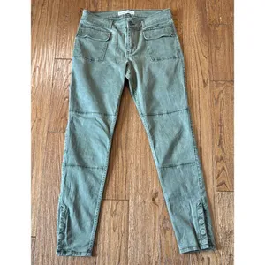 Abercrombie & Fitch olive mid rise seamed skinny pant size 28 thumbnail 12