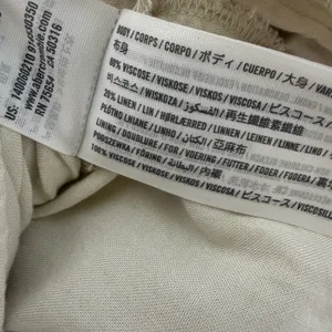 Abercrombie Fitch Linen Blend‎ V Neck Flutter Sleeve Top Tan XS thumbnail 4