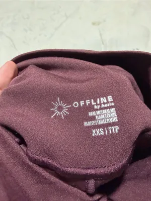 Aerie offline real me flare High-Waist Yoga Pants leggings Burgundy XXS thumbnail 7