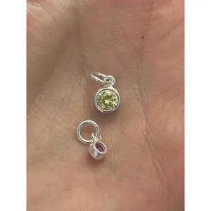 X322 silver plated 0.99g pendant charms tiny mini cute Gray thumbnail 4
