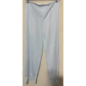 Vintage Henson Kickernick Women Pajamas Light Blue Nylon Lace Set 2pc Fair thumbnail 7