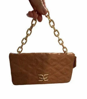 Sam Edelman Quilted Logo Zip Around Wallet with Chain Strap thumbnail 1