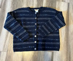 Vintage Talbots Blue Cardigan thumbnail 1