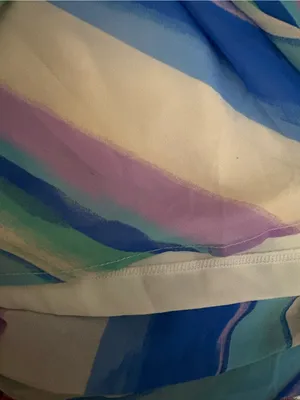 Vici Multicolor Striped Halter A-Line Skirt - Blue, Cream, Green, Purple thumbnail 4