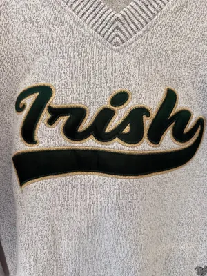 Varsity Spirit Irish V-Neck Sweater XS Green Gold thumbnail 8