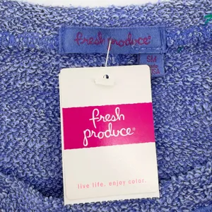 NWT Fresh Produce Two Bikes Sunset Sweatshirt Peri Blue French Terry S SM USA thumbnail 2