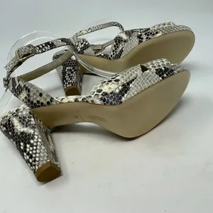 Hobbs London Snake Leather Vivienne‎ Heeled Sandals Size 37 / US 6 thumbnail 11