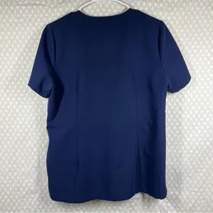 Figs Women Scrub Top Sz M‎ Dark Blue Catarina V Neck Workwear Short Sleeve thumbnail 5