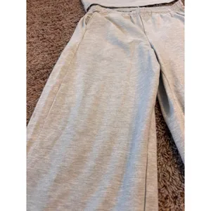 Harmony Balance 2 Piece Lounge Set Crop Top Wide Leg Pants Gray Size Small NWT thumbnail 2