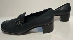 A2 Aerosoles Two Knows Leather Slide On 2” Heel Loafer/Pumps Size 9B thumbnail 3