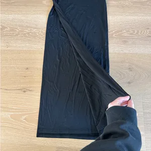 White Fox Maxi Skirt High Slit Size S Black thumbnail 5