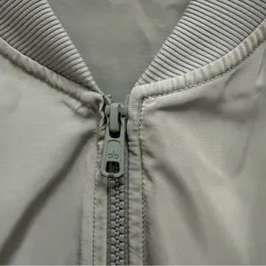 ALO Mixed Media Reinvention Bomber Jacket Limestone Green thumbnail 8