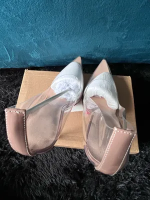 Clear Nude Pointed Toe Stiletto Heels Transparent Pumps US 8.5 EU 39 New thumbnail 6