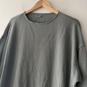Aerie Sage Green Distressed Oversized Crewneck‎ Pullover thumbnail 2