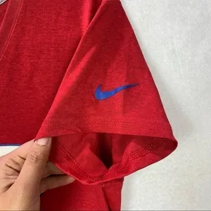 Nike NFL Giants Dri-Fit Red‎ V-Neck Short Sleeve Tee thumbnail 7