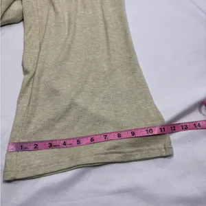 NWOT Forever 21 Avocado Green Tan Wide Leg Ruched Drawstring Fold over Pants thumbnail 9