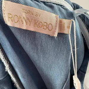 NWT Torn by Ronny Kobo Renee Strapless Denim Midi Dress‎ in Medium Blue Small thumbnail 7