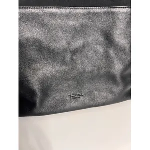 Coach Black Signature Canvas Leather Tote Bag Tassel Shoulder Purse thumbnail 7