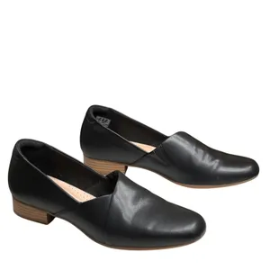 Clarks Collection Juliet Palm Loafer Shoes 9.5 Black Leather Comfort Slip On thumbnail 4