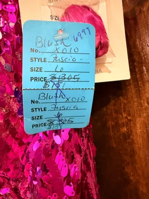 Blush Prom Sequin Pink Dress strapless thumbnail 3