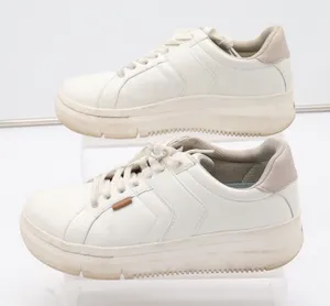 Dr. Scholls Sadie White Platform Sneakers Womens Size 8 Lace Up Fashion Shoes thumbnail 1