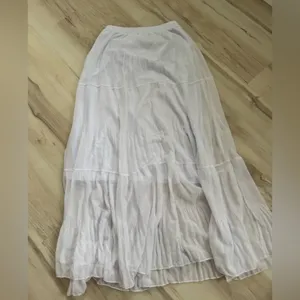 Amazon Bohemian White Tiered Maxi Skirt thumbnail 3