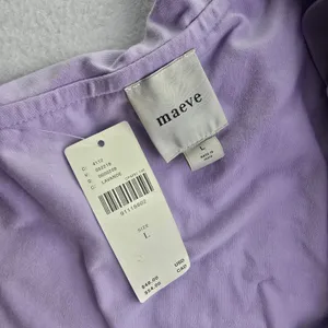 Maeve‎ Anthropologie -1635 NWT Lavender Ruffle One Shoulder Top Lavander Large thumbnail 5