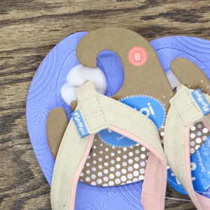 NWT Floopi Women Durable EVA Floral Textured Flip Flops Blue 6M thumbnail 10
