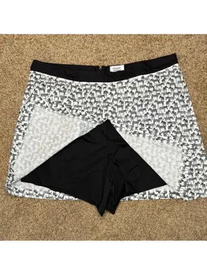 Women’s Unique Vintage Zebra Skort 1X/16 Black and White Zebra Patterned Skort thumbnail 4