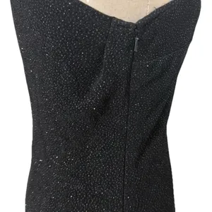 Vintage Jessica McClintock Black Asymmetrical One Shoulder Cocktail Dress thumbnail 5