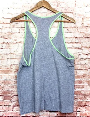 Victoria's Secret Pink | Gray/Green Racerback Tank thumbnail 4