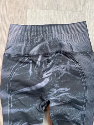 lululemon athletica Black & Gray Tie-Dye Leggings thumbnail 4