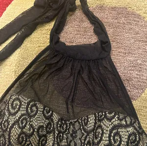 NWT Janice Black Gold Metallic Y2K Style Halter Top Padded Size Medium thumbnail 3